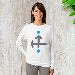Camiseta Seta Direcional Moderna e Geométrica Minimalista