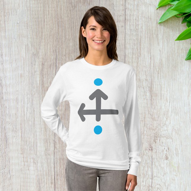 Camiseta Seta Direcional Moderna e Geométrica Minimalista (Criador carregado)