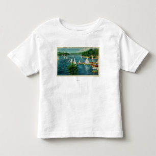 Camiseta Seta do lago, competência do yacht club de CA