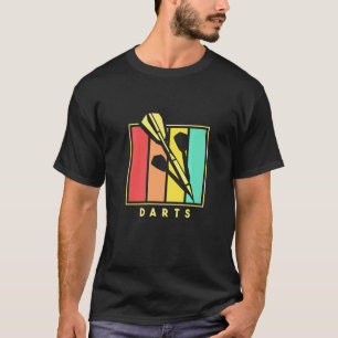 Camiseta Seta para Dardos Vintage Retro Dartboard Bullseye