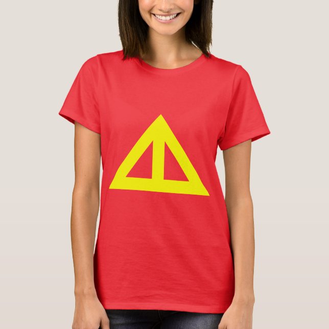 Camiseta Seta Triangular Dividida (Frente)