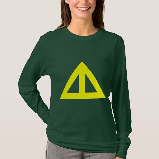 Camiseta Seta Triangular Dividida (Frente)