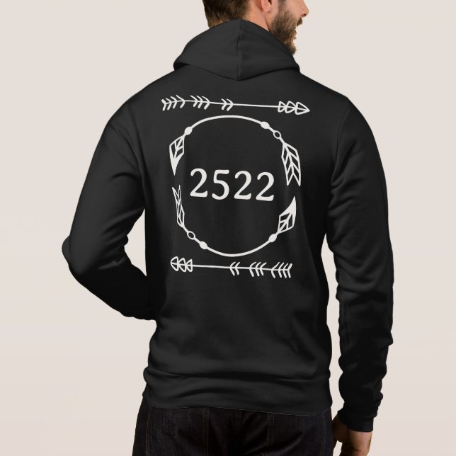 Camiseta Setas, círculo e número ou ano (Verso)