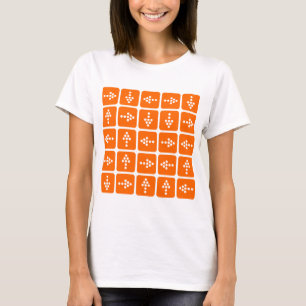 Camiseta Setas de estilo LED - Laranja
