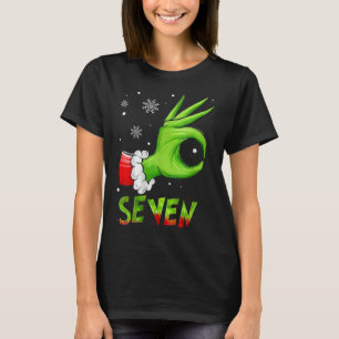 Camiseta Sete 6 7 Meme Santa Natal Xmas Professor Engraçado