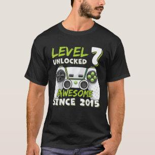 Camiseta Sete 7 anos BDay Son Boy Engraçado Jogador 7 de 7