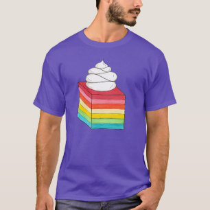 Camiseta Sete Camadas Retro Arco-Íris Gelatina Calada