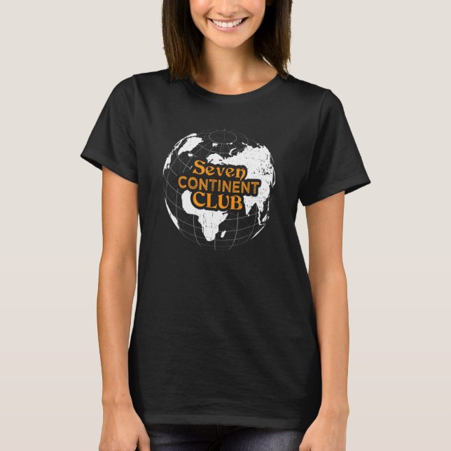 Camiseta Sete Continentes Mundo Globetrotter Traveler T (Frente)