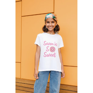 Camiseta Sete É Tão Doce, 7 Personalizada Aniversário T-