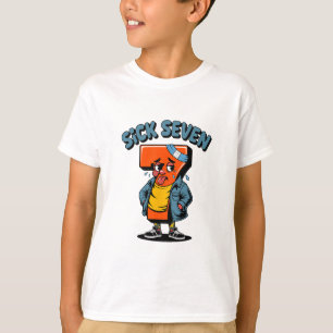 Camiseta Sete Meme Doente Divertido Seis Sete Jogo de Palav
