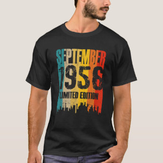 Camiseta Setembro 1956 65 Anos Antiga Birthday Limited Edit