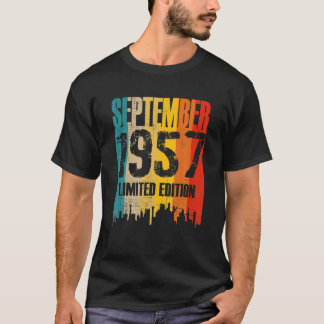 Camiseta Setembro 1957 64 Anos Antiga Birthday Limited Edit