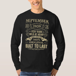 Camiseta Setembro 1959 63 Anos 63 Anos Aniversário
