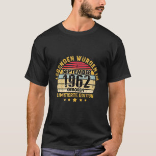 Camiseta Setembro 1962 60 Geburtstag Geschenke Mann 60 Yea
