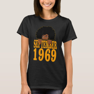 Camiseta Setembro 1969 53º Aniversário 53 anos negro