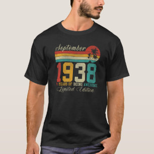 Camiseta Setembro 1984 Vintage 1938 84º Aniversário