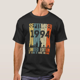 Camiseta Setembro 1994 29 Aniversário 29 Anos 1994 Nascimen