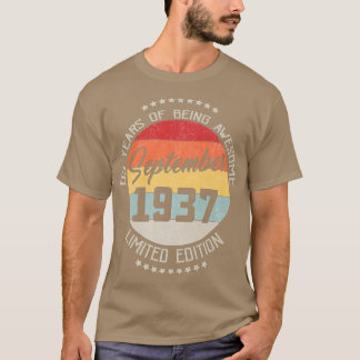 Camiseta Setembro De 1937 85º Aniversário Do Tee 85 Anos
