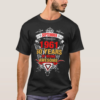 Camiseta Setembro de 1961 60 anos de ser incrível