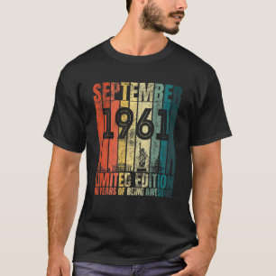 Camiseta Setembro De 1961 T 60 Anos 1961 Aniversário