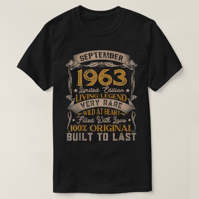Camiseta SETEMBRO DE 1963 Edição limitada  (Frente do Design)