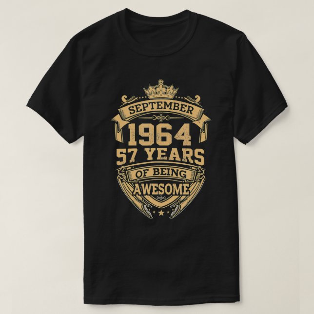 Camiseta Setembro De 1964 57 Anos De Esforço (Frente do Design)