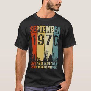Camiseta Setembro De 1970, 53 Anos De Vintage Espetacular
