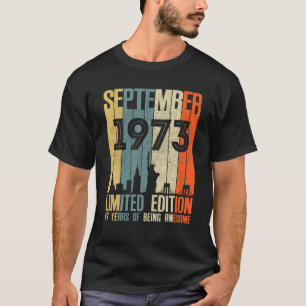 Camiseta Setembro De 1973 T 47 Anos 1973 Aniversário