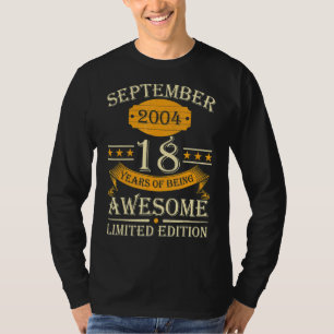 Camiseta Setembro De 2004: 18 Anos De Esforço Retro 18T