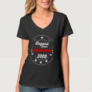 Camiseta Setembro De 2009 Garoto Da Legenda De Aniversário 