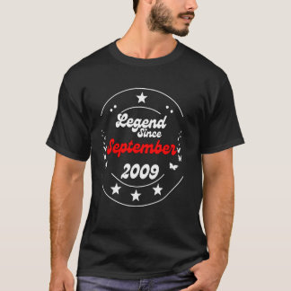 Camiseta Setembro De 2009 Garoto Da Legenda De Aniversário 