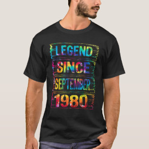 Camiseta Setembro De 42 Anos Desde 1980 42º Aniversário Ti