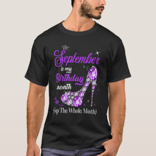 Camiseta Setembro É Meu Mês De Aniversário Alto Salto Sim
