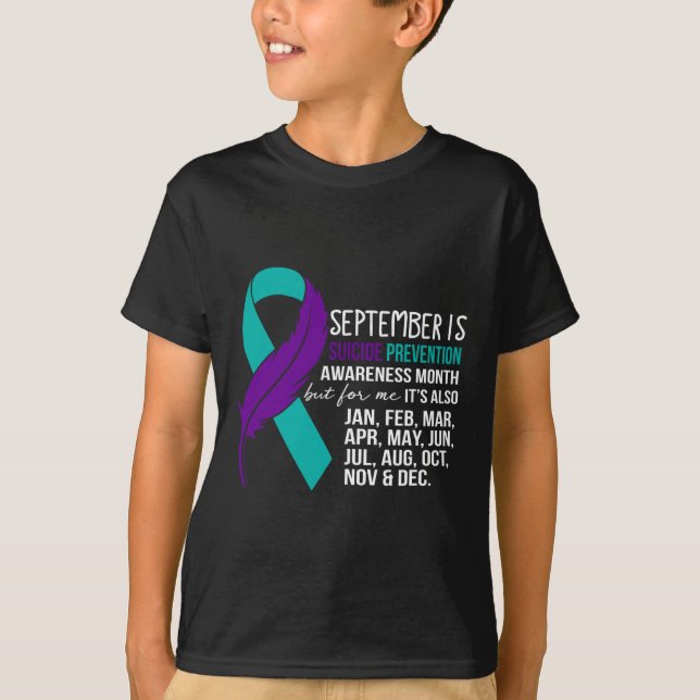 Camiseta Setembro é prevenção de suicídio Mês de conscienti (Frente)