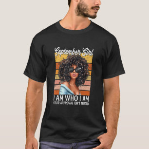 Camiseta Setembro Garota Sou Quem Sou Afro Melanin Afro Bla