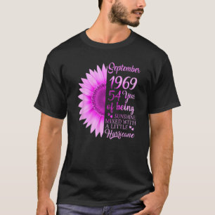 Camiseta Setembro Rapariga 1969 54º aniversário 54 anos