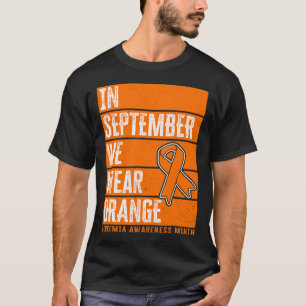 Camiseta Setembro Vestimos a consciência da leucemia laranj