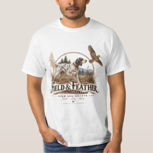 Camiseta Setter Inglês, caça à galinhola