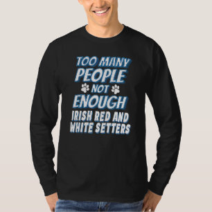 Camiseta Setter Irlandês Vermelho e Branco Raça de Cão Anti