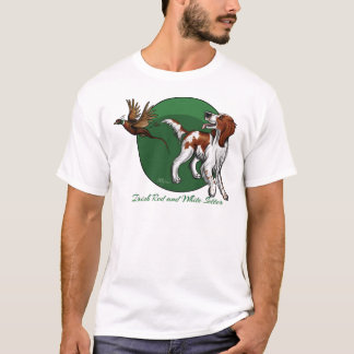 Camiseta Setter vermelho e branco irlandês