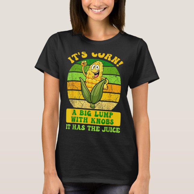 Camiseta Seu Amor Por Milho Para A Trendência De Vegetais (Frente)