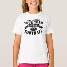 CAMISETA SEU ANO DA BOLA DO FUTEBOL DA FANTASIA DA EQUIPE