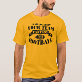 CAMISETA SEU ANO DA BOLA DO FUTEBOL DA FANTASIA DA EQUIPE