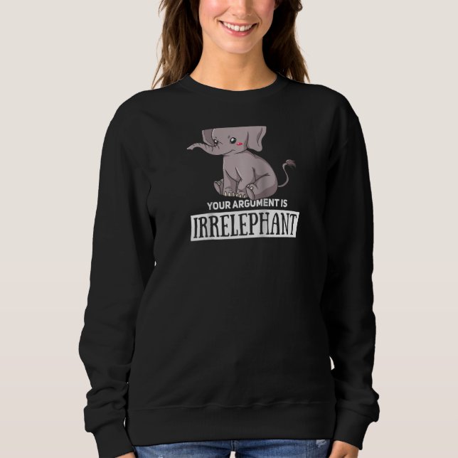 Camiseta Seu Argumento É Uma Mulher Gelada De Elefante Irre (Frente)