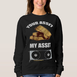 Camiseta Seu Ativo Meu Ativo Mineração de Cripto GPU