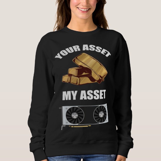 Camiseta Seu Ativo Meu Ativo Mineração de Cripto GPU (Frente)