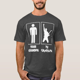 Camiseta Seu Avô Meu Avô Guitarra Rock N Roll Música B