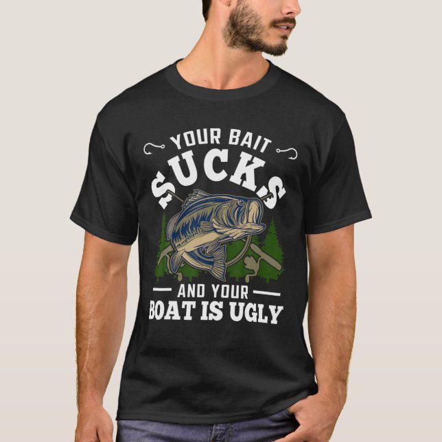 Camiseta Seu Barco É Uma Droga E Seu Barco É Um Peixe Feio (Frente)