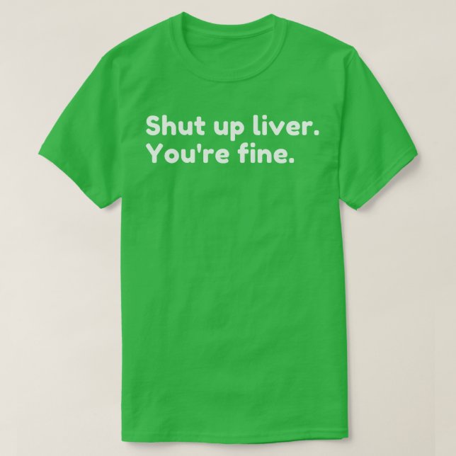 Camiseta Seu Bebendo Engraçado, Álcool Diz 1 (Frente do Design)