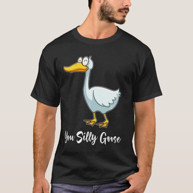 Camiseta Seu Bobo Goose Engraçado Sorrindo (Frente)